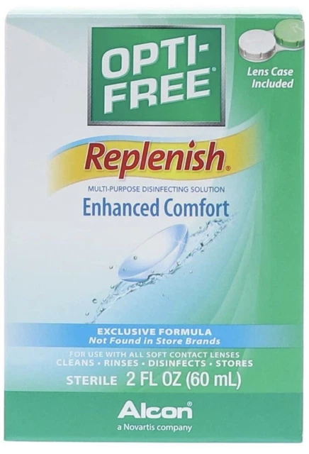 Opti-Free Replenish Disinfecting Solution 2oz Alcon AIRLINE TRAVEL SIZE