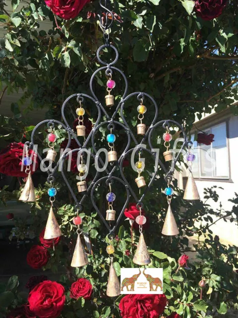 Antique Look Wind Chime Bell Indoor Outdoor Patio Garden Decor India Metal Craft