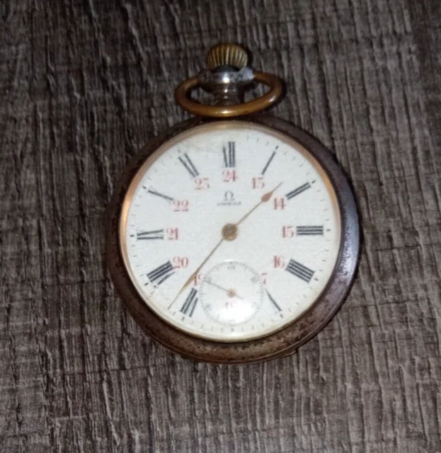 Montre Gousset (montre De Poche) Ancienne - Mouvement Mécanique Fonctionne - Vente Pour Pièces
