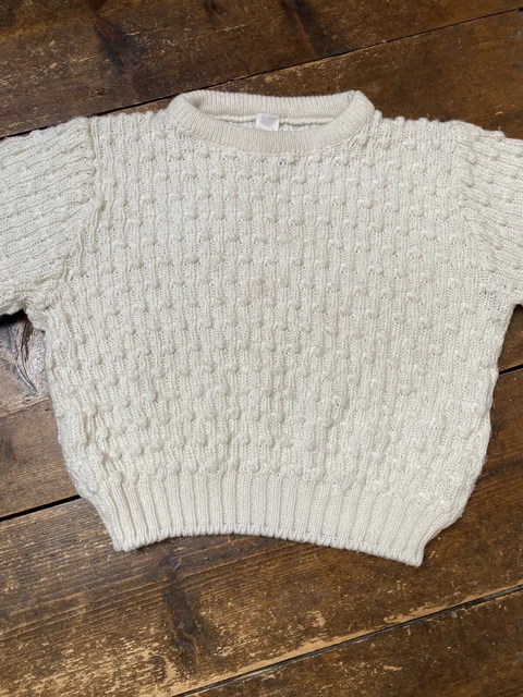 Vintage Kids Bobble Jumper Age 3-4 Years 1990s Girls Boys Unisex