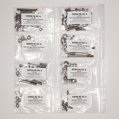 K2 HONDA CB 125 K2-K5 1969-1972 Kit n°1 vis CRUCIFORME inox moteur CB125 CB125K 