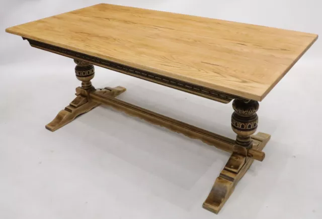 Old Charm Solid Oak Refectory Dining Table Seats Up tp 8 Tudor FREE UK Delivery