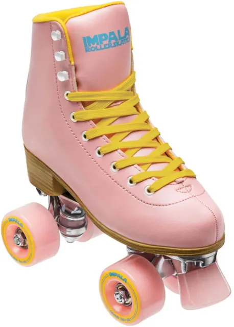 IMPALA Rollschuhe Roller Skates QUAD SKATE Rollschuh pink/yellow Rollschuhe