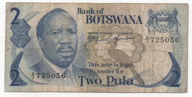 Botswana 2 Pula 1976 Pick 2 Look Scans