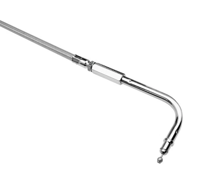 BC Armor Coat Throttle Cable 90 Deg Elbow 35.5 +6 in Harley Fatboy 1990-1995