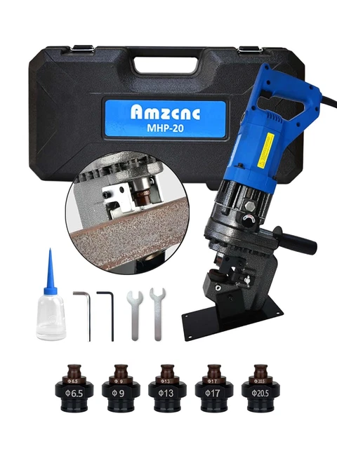 AMZCNC 110V 950W Hydraulic Hole Punch Electric Hydraulic Hole Punching Tool Angl