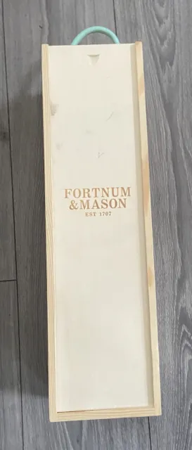 Fortnum & Mason F&M Wooden Wine Bottle & Jar Gift Box Case Used Empty 20" Tall
