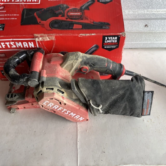 CRAFTSMAN CMEW213 BELT Sander 3in by 21in w Dust Bag Tested Works see