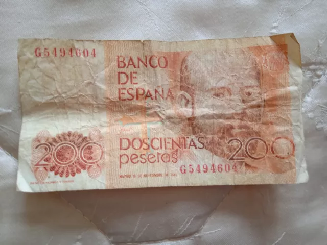 billete de 200 pesetas