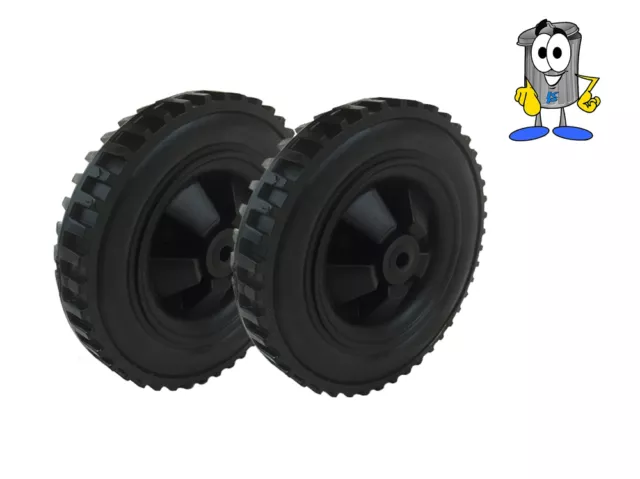 PAIR OF BLACK Fishing Trolly / Sack Truck Wheels 146Mm Wide - 12Mm Bore  Hole £12.99 - PicClick UK