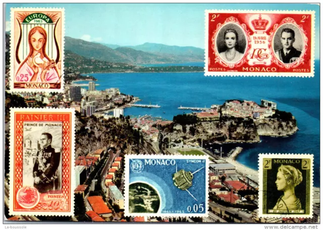 MONACO --- vue de la principaute - reproduction de timbres