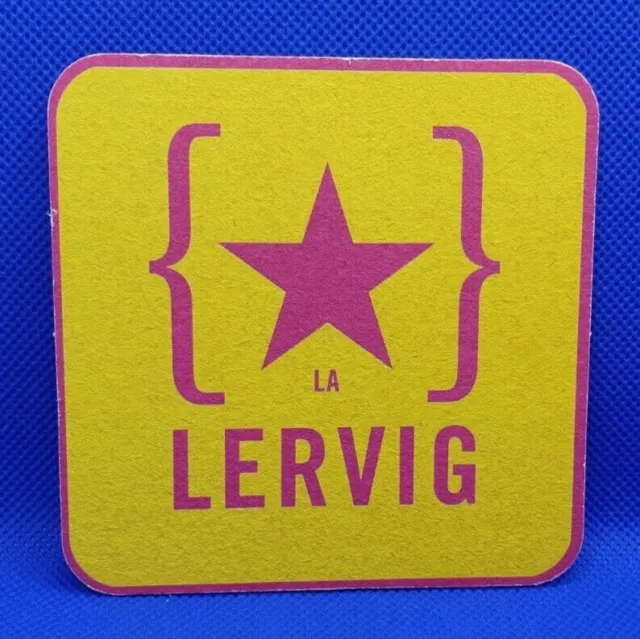 BEER MAT ~ LERVIG ~ NORWAY ~ "This Coaster is Sleezy" ~ Pub/Home Bar/Collector