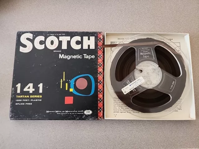 Cinta de grabación magnética Scotch 3M 141 para carrete a carrete 1200' serie tartán