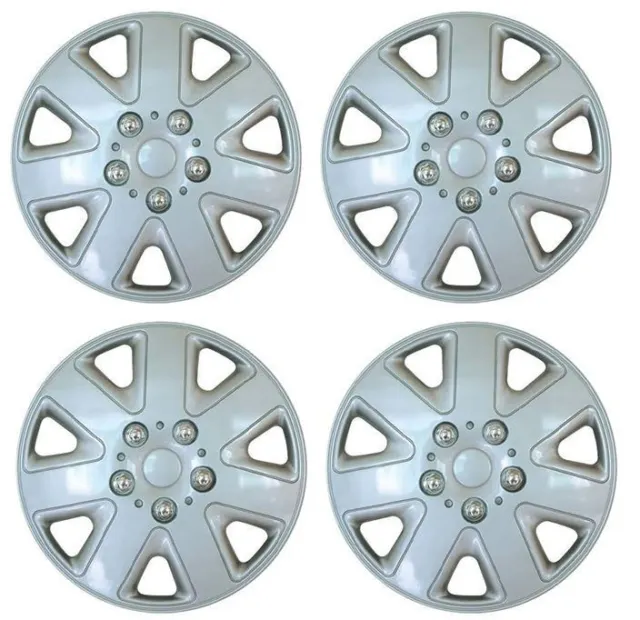 Set of 4 14" Silver Wheel Trims / Hub Caps fits VW Polo Golf Fox Lupo