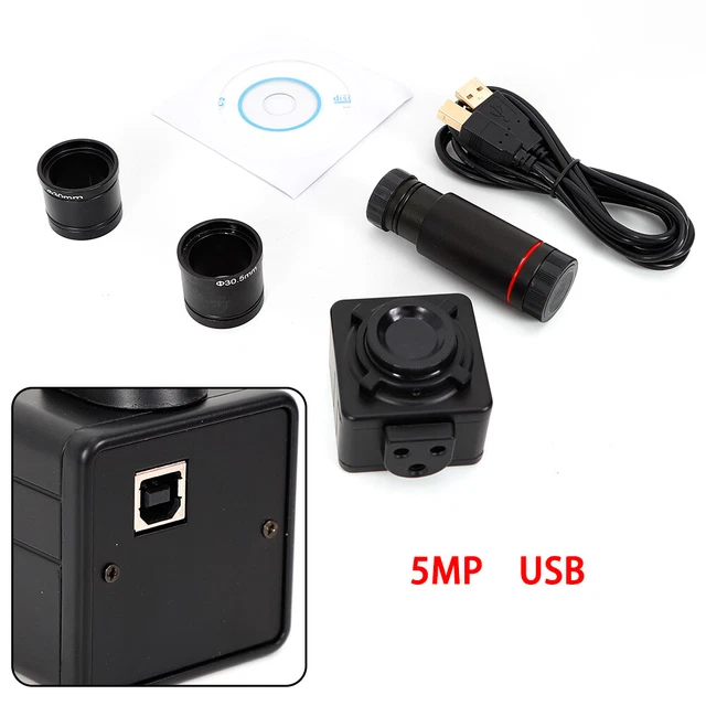 CMOS Digital Camera 5MP Electronic Eyepiece HD USB Microscope New