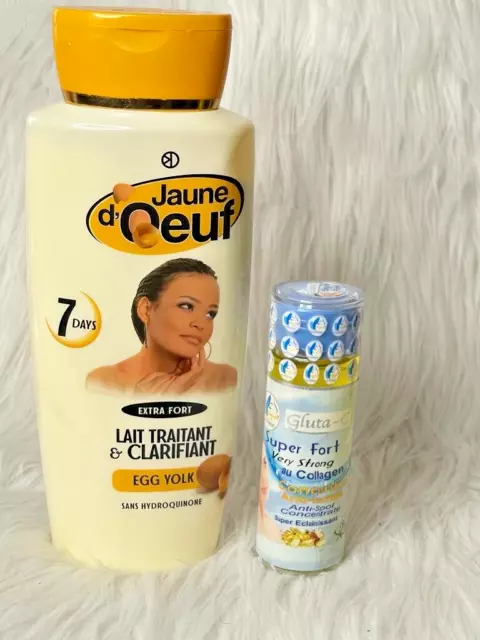 Lait Corprel Jaune D'oeuf Clarifiant  Et Serum Collagene Glutathione  Eclaircir