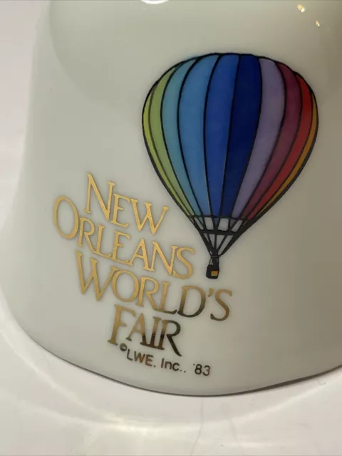 Vintage Collectable New Orleans World's Fair Bell Hot Air Balloon Rainbow ‘83 2