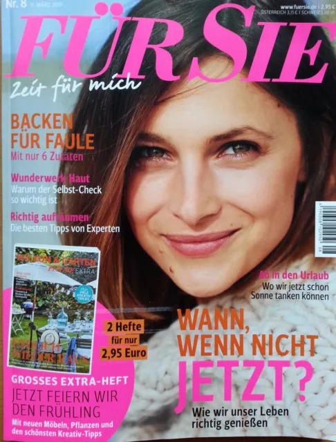 Für Sie, Nr. 8 vom 11.3.2019, mit Beilage und 2 Pröbchen, neu, ungelesen