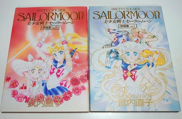 Sailor Moon Original illustration Art Book Vol.1, 2 Set of 2 Naoko Takeuchi