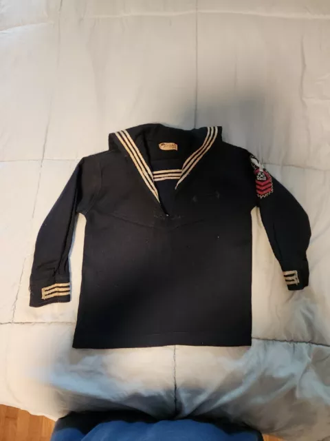Vintage 1920’s Navy Uniform BMC Boatswain Childs Sailor Outfit Top Jumper Shirt