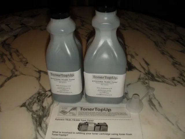 Two Bottles of Toner Refill Kyocera FS-7000 9000 DP-2800 3600 TK-30H 37012011