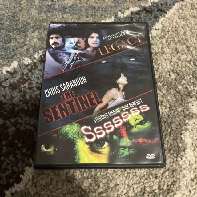 DVD Horror Triple Feature The Legacy The Sentinel - SSSSSSS Retro Horror Flicks