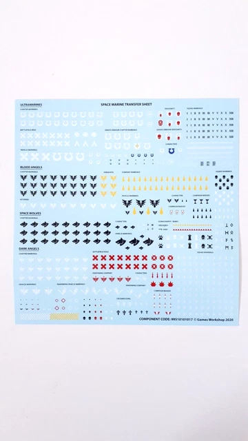 Foglio Decals Salamanders Per Primaris Space Marines – Warhammer 40K – Upgrade Bits UK