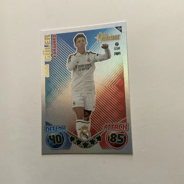 MATCH ATTAX 2025 TOPPS 2025/25 Arda Guler Heritage No 449 Mint £1.35