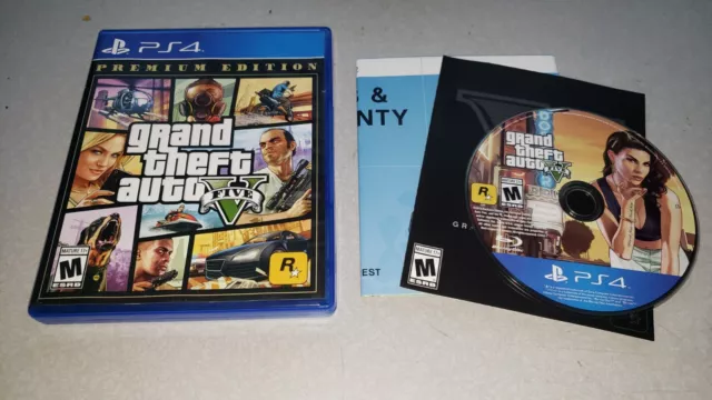 Ps4 Gta V Five 5 Grand Theft Auto Premium Edition Playstation 4 Cib Complete Map