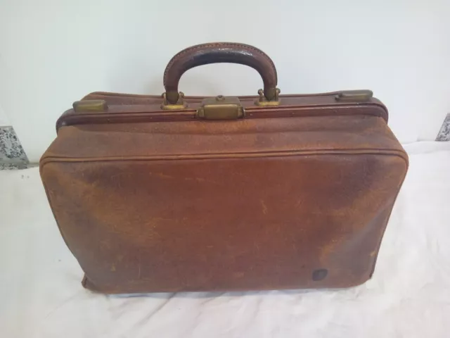 Hebammentasche Leder  Arzttasche um 1920