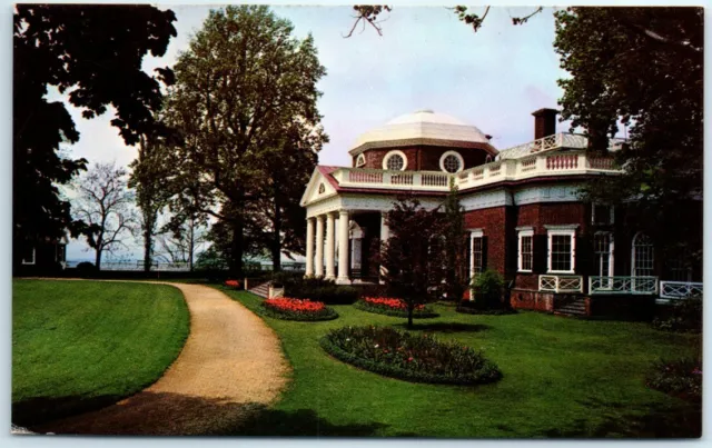 Postcard - The West Front - Monticello - Charlottesville, Virginia