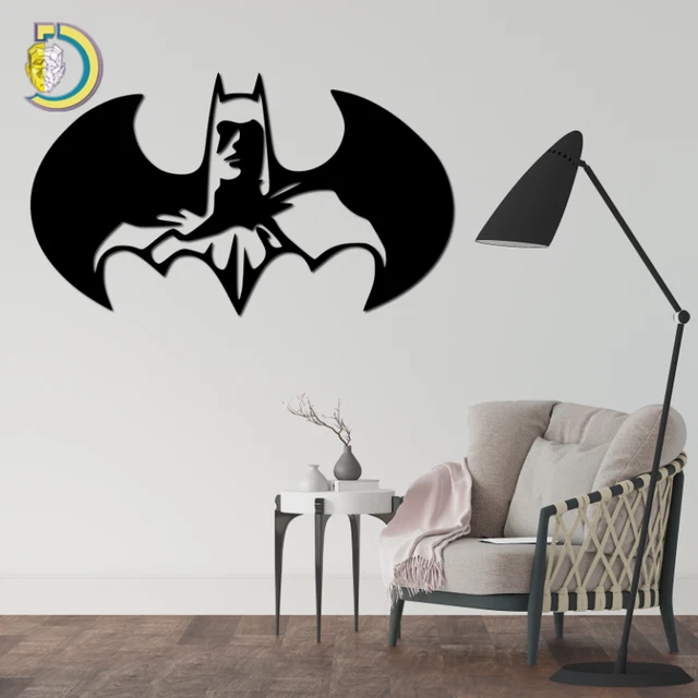 BATMAN METAL WALL Decor Sign vector DXF SVG CDR file Vector for CNC ...