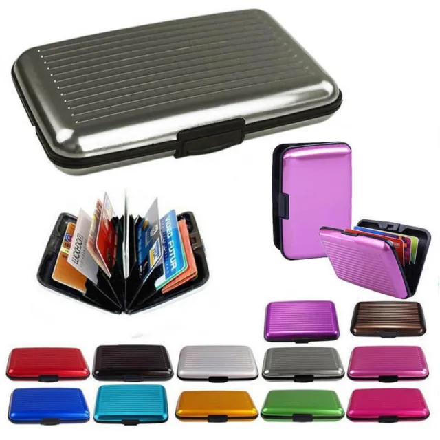 Waterproof Business ID Credit Card Wallet Holder Aluminum Metal Pocket Case Box