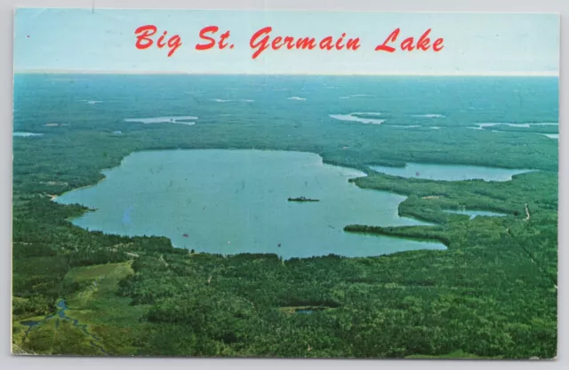 GREETINGS FROM BIG ST. GERMAIN LAKE, VILLAS COUNTY  WISCONSIN POSTCARD c. 1979