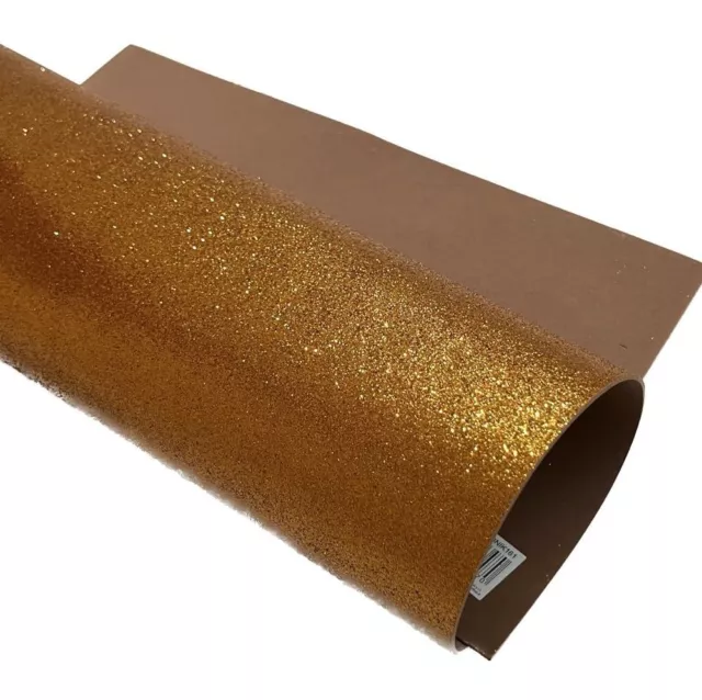 5 FOGLI GOMMA EVA GLITTER ARANCIO METAL 40x60cm 2 mm per torte 1C04