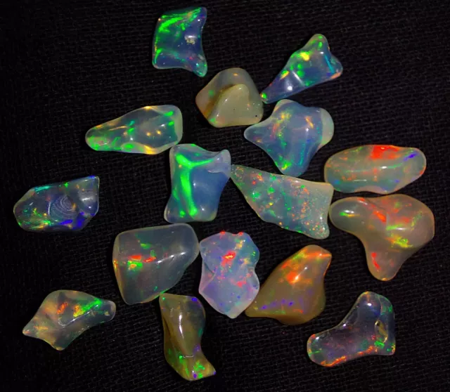 14.9 Ct Natural Ethiopian Fire Opal Uncut UNTREATED Certified Gemstone Lot