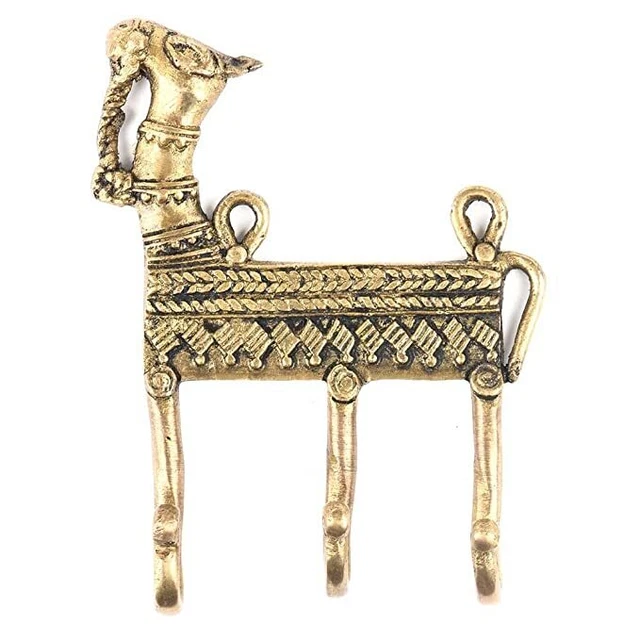 Camel Hat Rack With 3 Hook Hangers Golden Antique Coat Rack Brass Wall Hooks