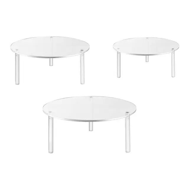 3Pack Clear Acrylic Cake Stands,Cupcake Stand Cake Holder, Countertop9374