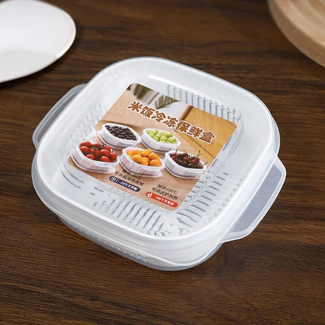 With Lid Crisper Box Kitchen Storage and Organization Meal Prep Food Containe$v