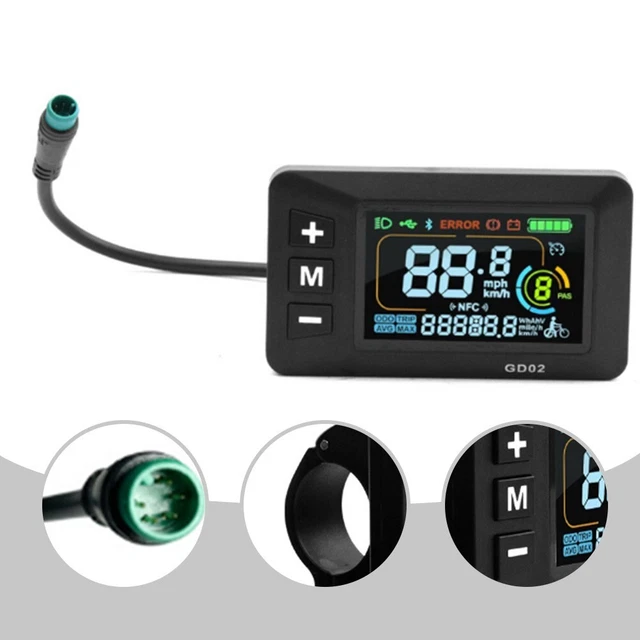 Écran LCD Pour Trottinette électrique – 36-60V, 6 Broches, ABS, Compatible Et Facile à Installer