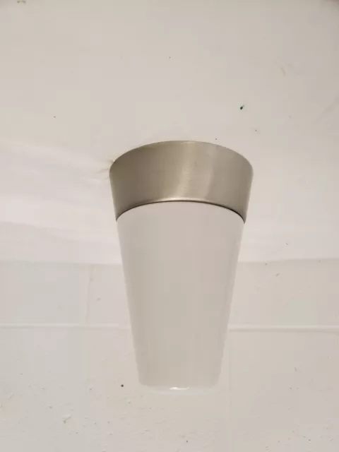Vintage Mid Century Modern Art Deco Fixture Flush Mount Globe Cone 1960s