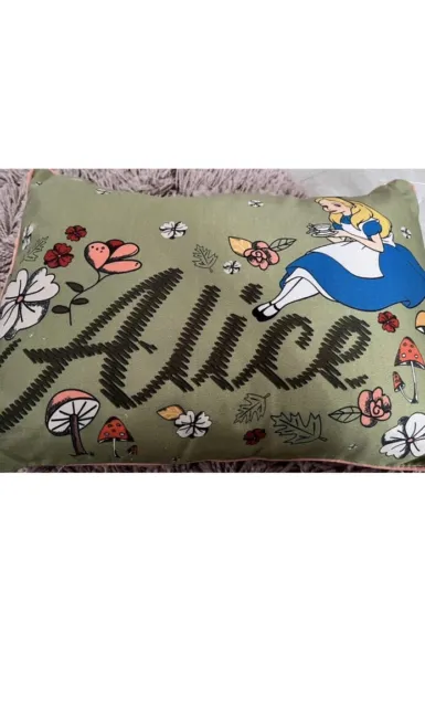 green Disney Alice in Wonderland Cushion