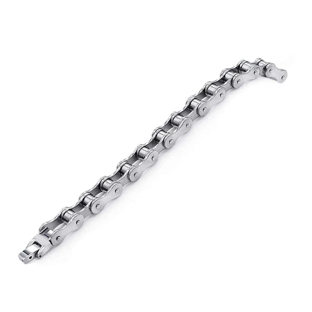Bracelet Motorcycle Biker Heavy Chain Stainless Steel Silver Colour