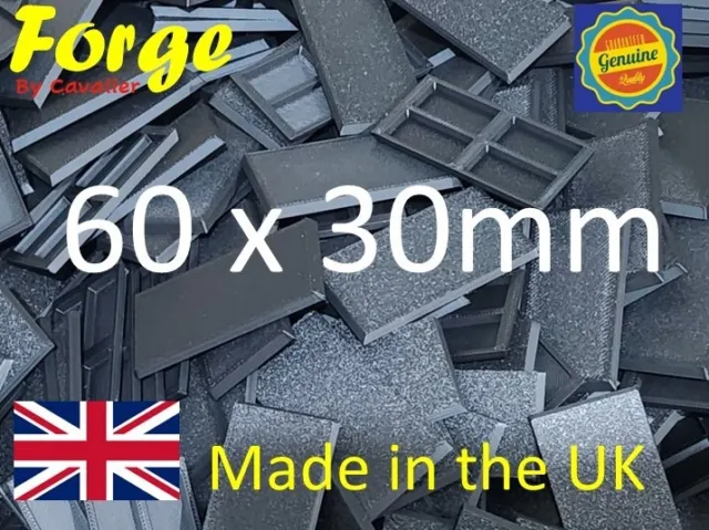 60 x 30mm Rectangle Wargaming Bases PLA Plastic for War Gaming Tabletop Games