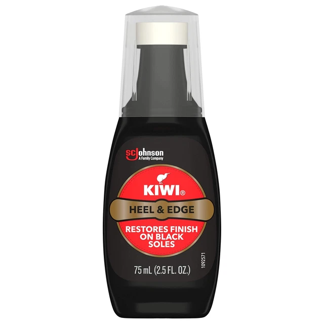 KIWI Heel &amp; Edge, Black, with Sponge Applicator), 2.5 Fl Oz (Pack of 1)