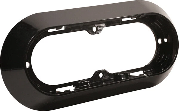 Grote 42152 Black Surface-Mount Snap-In Flange (For 6" Oval Lights)