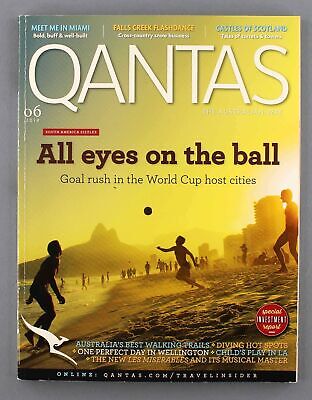 Qantas Airways Airline Inflight Magazine June 2014 Route Maps
