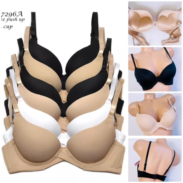 Womens Bra Extreme Add 2 Cup Super Thick Padded Push Up Bra