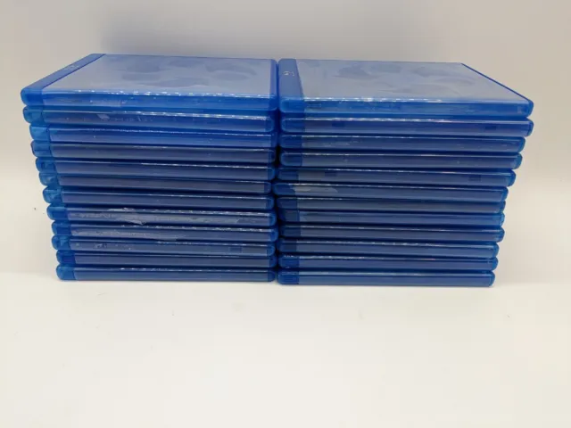 Blu-Ray Empty Cases Lot 24 Standard Blue Single double & triple Disc USED