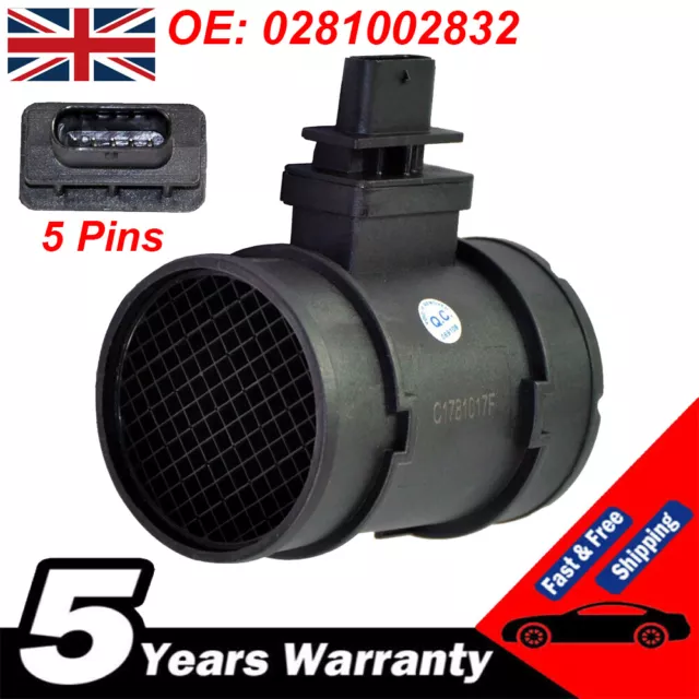 Mass Air Flow Meter Sensor For Vauxhall Astra H Zafira B Corsa D 1.7D 0281002832